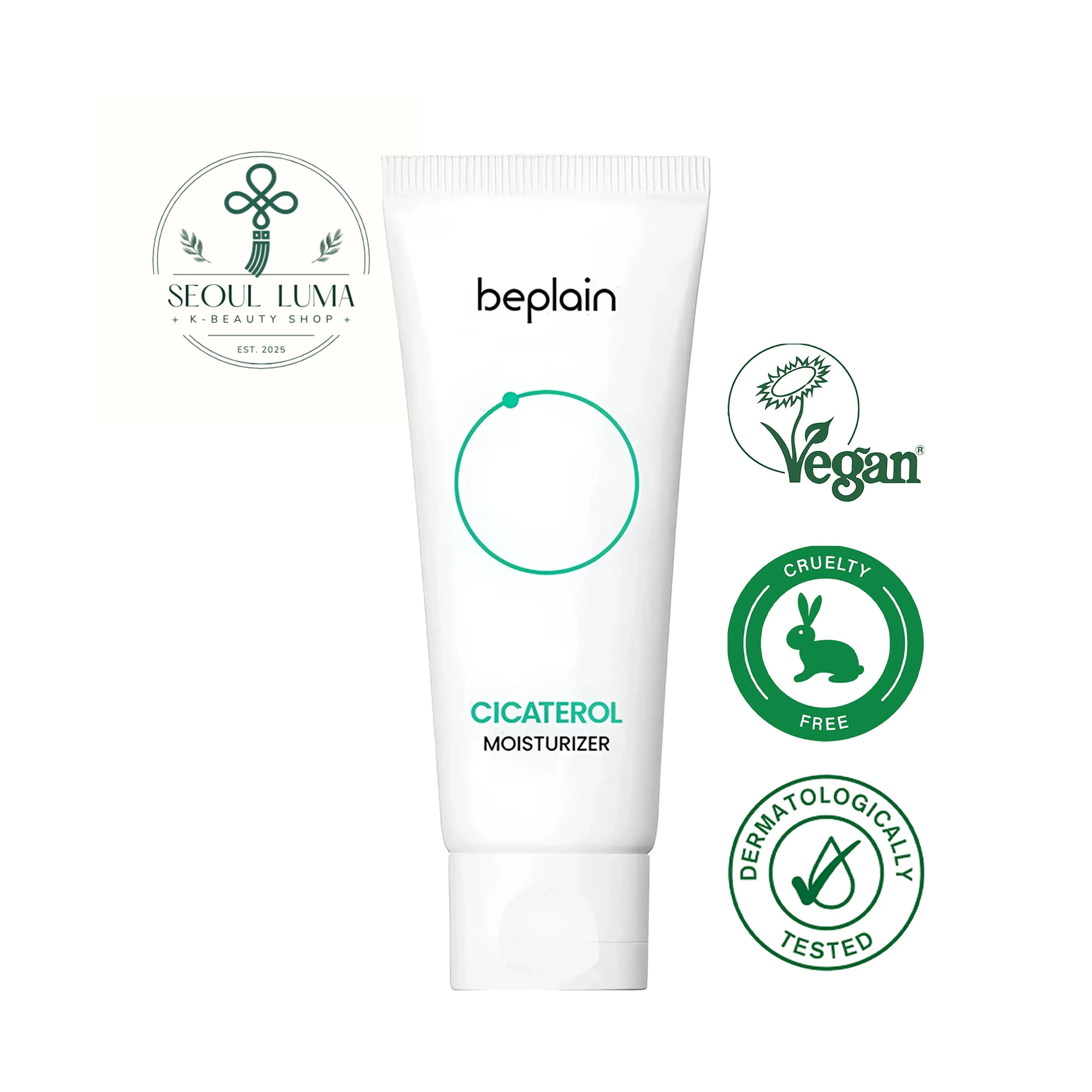 BEPLAIN Cicaful Moisturizer with 92.6% centella asiatica extract, fig fruit extract, and ceramide NP for sensitive skin soothing and barrier repair